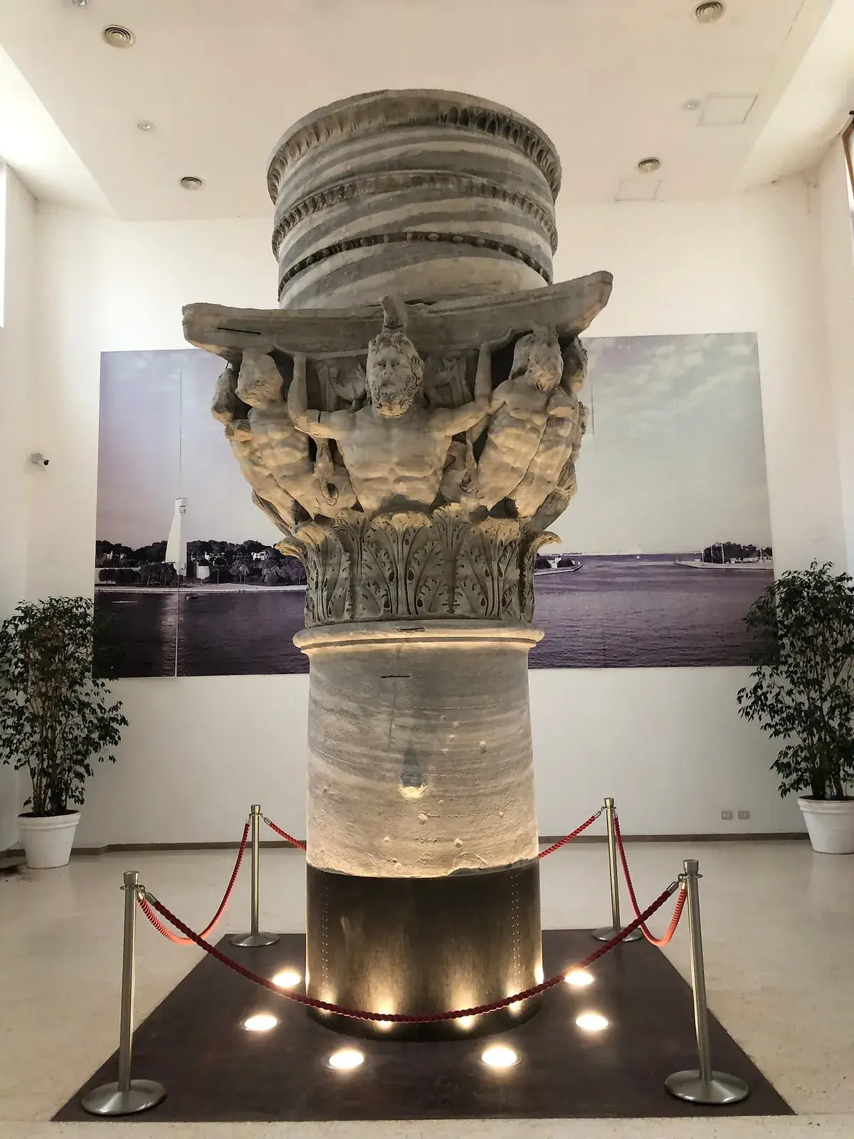 Roman column capital in Palazzo Granafei-Nervegna, Brindisi