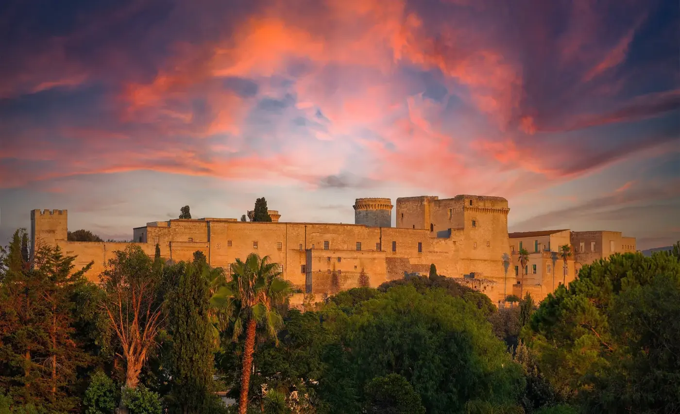 Castle of Oria at sunset